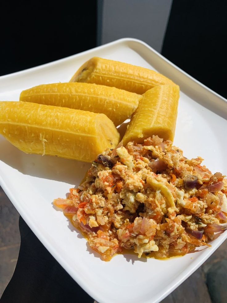 Plantain with Egg Sauce